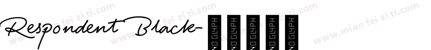 Respondent Black字体转换